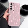 Bowknot Pattern Slim Matte Phone Case For Samsung S25 S24 FE S23 Ultra S22 A36 A56 A16 A55 A26 A35 TPU Leather Texture Soft Shockproof Bumper Cover