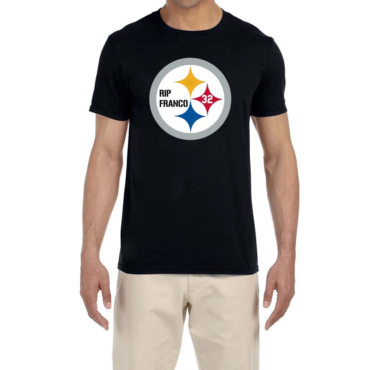 Pittsburgh Steelers Franco Harris RIP Franco Logo T-Shirt XL
