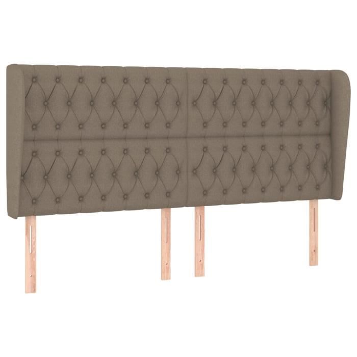 VidaXL Headboard with Ears Taupe 203x23x118-128 Cm Fabric3118318