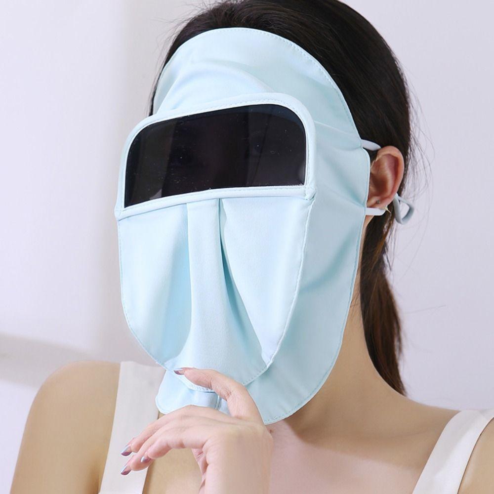 Sunscreen Face Scarf Ice Silk Mask Summer Face Gini Mask Elastic Face Cover  Fishing