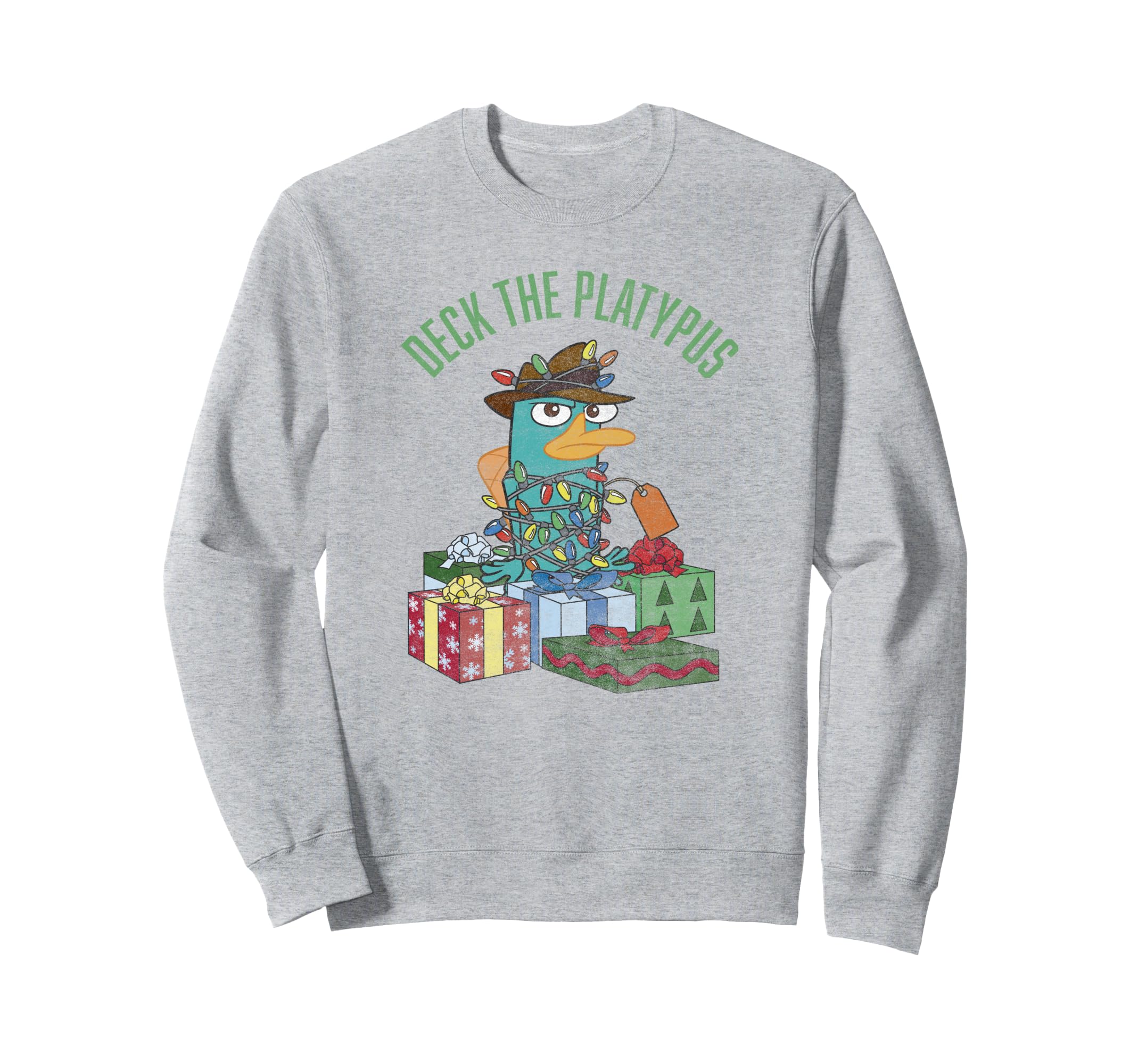 

Disney Phineas and Ferb Christmas Perry Deck Platypus Sweatshirt