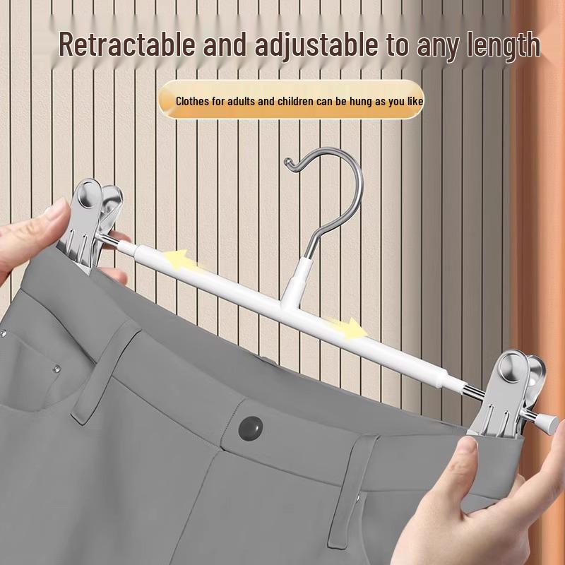 Non-Slip, Non-Marking Stainless Steel Pants & Skirt Clips for Household Wardrobe Storage and Drying.