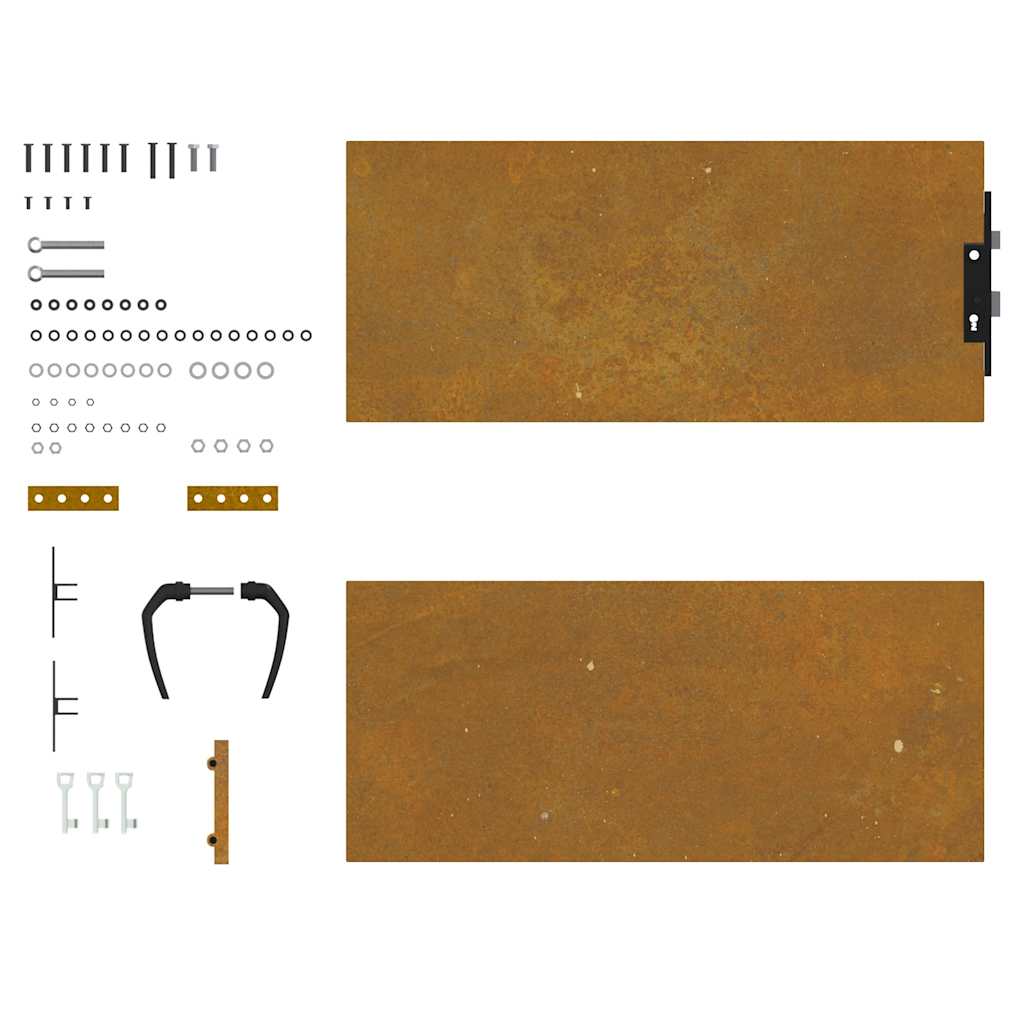Garden Gate 85 X 125 Cm Corten Steel