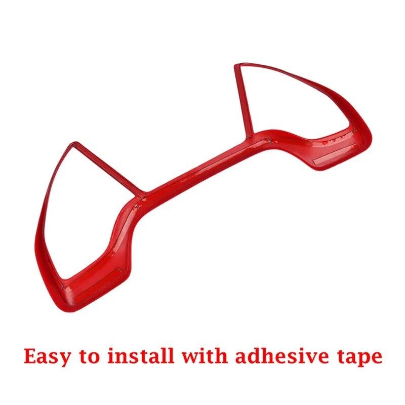 Car Dashboard Decor Frame Red Trim Sticker for Honda Civic 10th Gen 2016 2017 2018 2019 2020 2021 Auto Interior Accessories