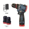 Adjustable Two-Speed Brushless Electric Screwdriver and Drill with Rechargeable Lithium Battery for Household Use