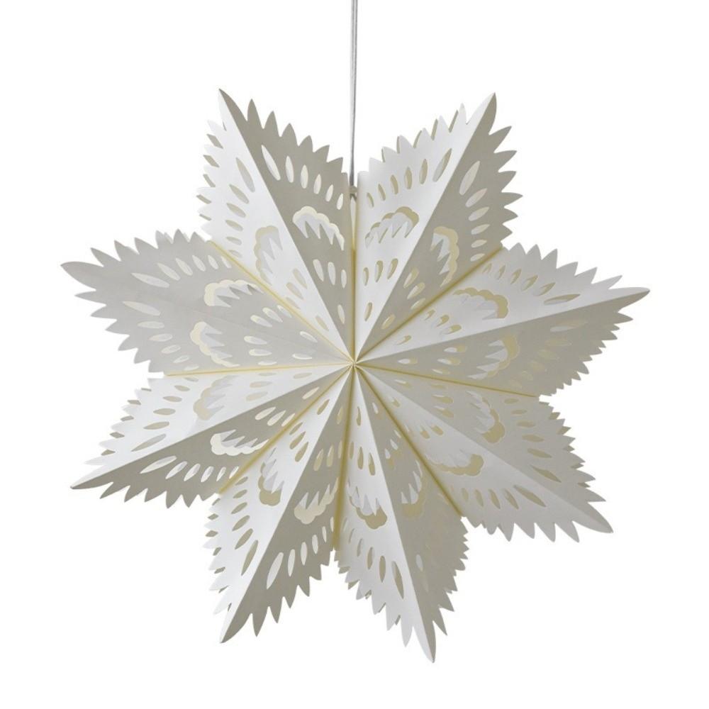 3D Hollow Out Star Paper Lantern White Star Hanging Ornaments  New Year Decor