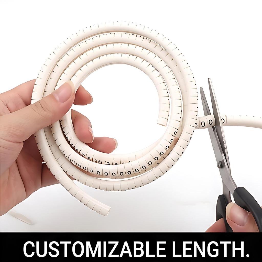 Heat Shrink Tubing Cable Marker Label Wire Number 0 to 9 PVC Insulation Shrink Tube Electrical Cord Labels for Wire Management