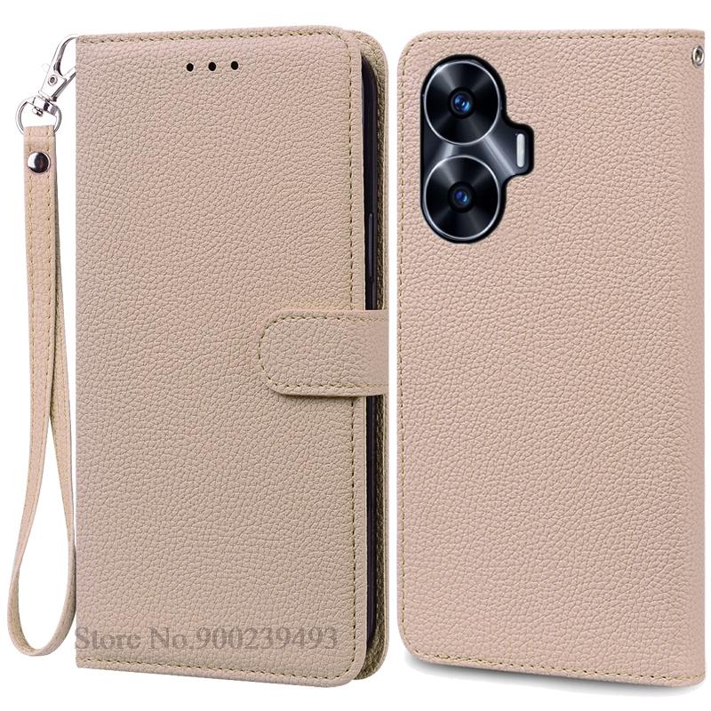 For Realme C55 Case Leather Flip Wallet Cover For Realme C55 Case Book Protective Cover Coque Fundas Shell