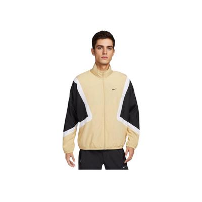 Chaqueta Deportiva Retro Color Block con Cremallera Manga Larga Chaqueta para Hombre Marrón FZ0249-783