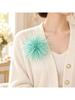 Handcrafted Natural Feather Flower Brooch, Full Radiating Design Badge with Pin Back and Hair Clip for Outfit Styling