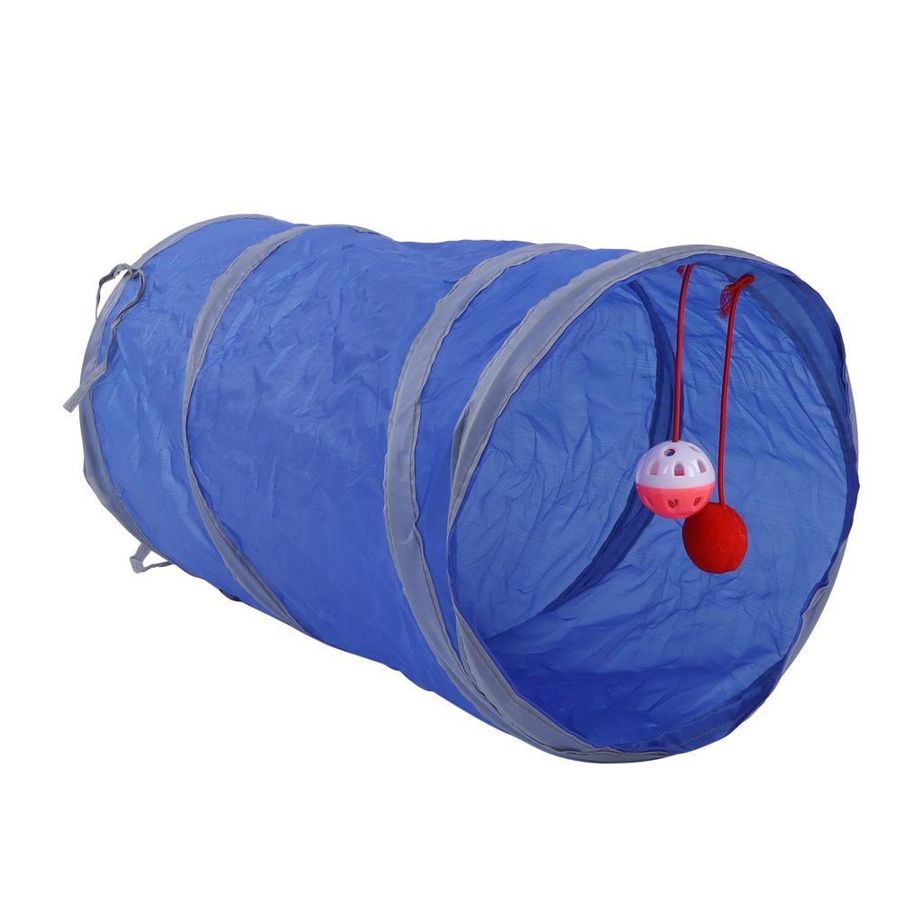 Tunel dla kota Składany Poliestrowy Interaktywny Tunel Zabawka z Wiszącą Piłką dla Kotów Królików