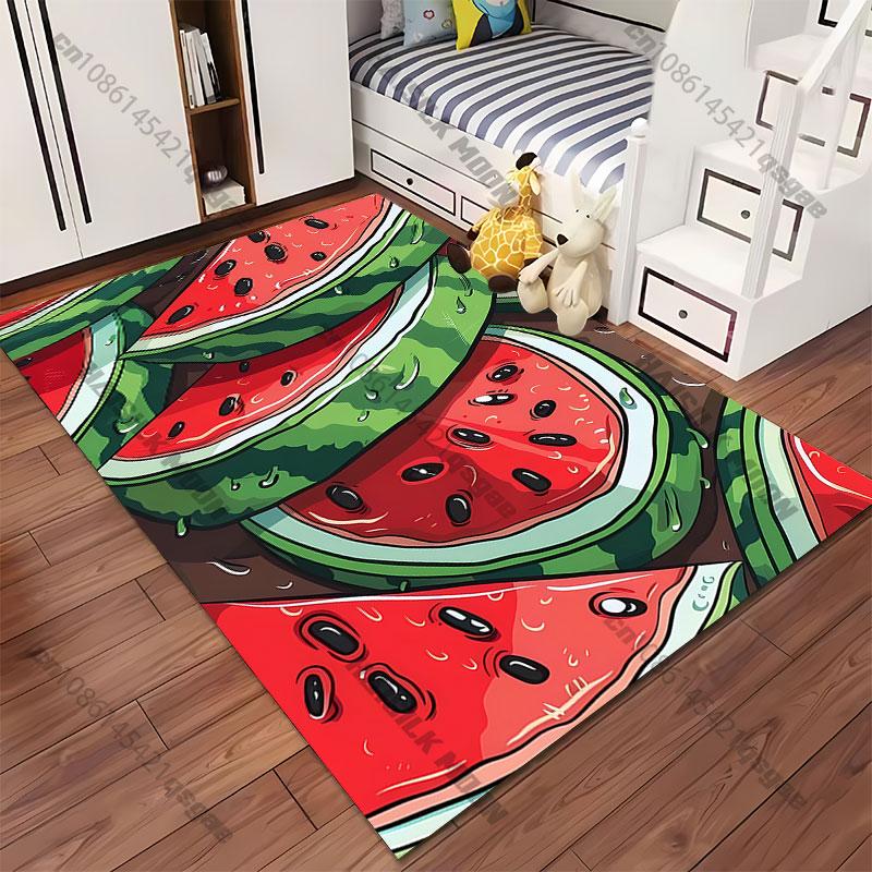 Fresh juicy watermelon slices carpet Yoga living room room decor children's crawling mat doormat area rug games mat