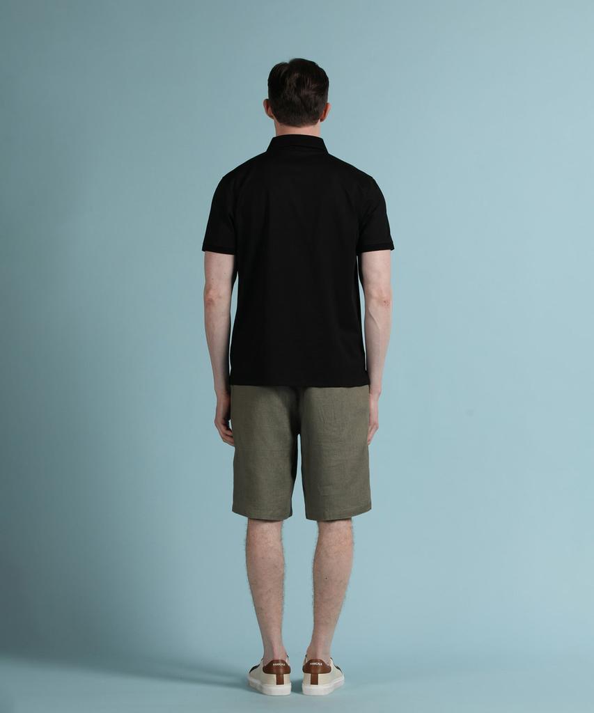PANICALE Khaki Brown Drawstring Linen Shorts (Type B)