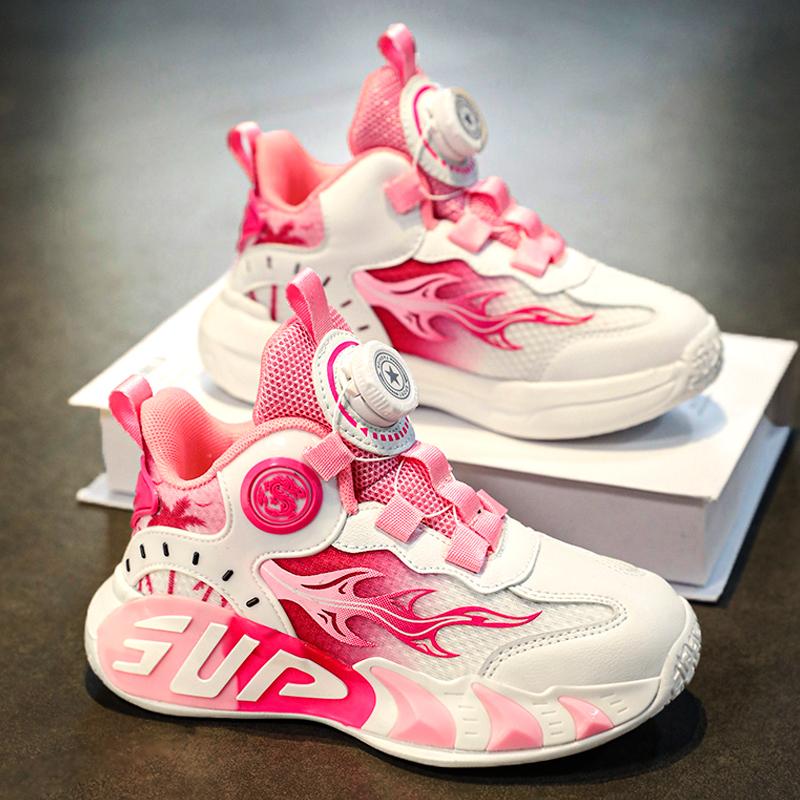 Classmates Children's Running Girls 2025 Spring and Autumn New Basketball Shoes Medium and Older Children's Mesh Breathable Sneakers Girls