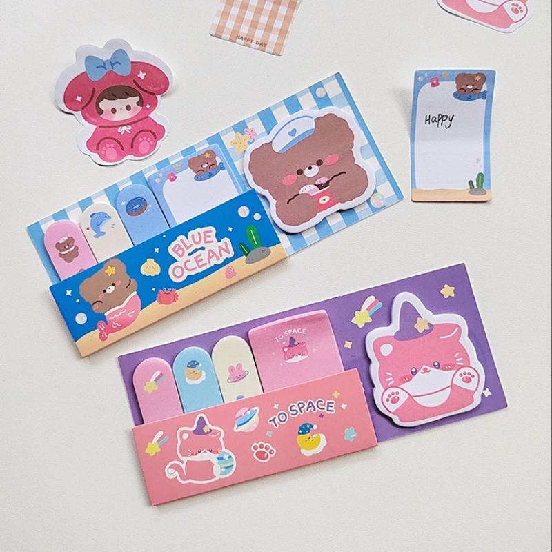 Office  School Supplies Cute Cartoon Animal Sticky Notes N Times Message Forgettable Memo Pad Kawaii Stationery Gift Notebooks