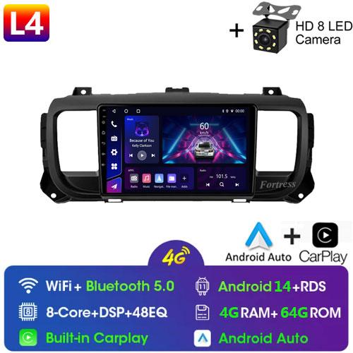 For Citroen Jumpy Peugeot Expert 2016 - 2021 Android Car Radio Multimedia Player Carplay Navigation GPS Touch Screen Auto Stereo