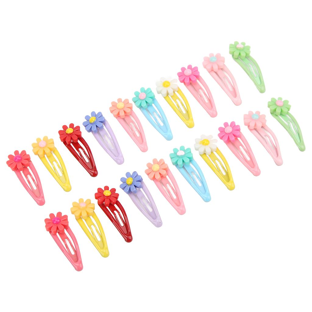 20pcs Mini Pet Hair Clips Multiple Colors Cute Dog Cat Flower Hairpins for Daily Party
