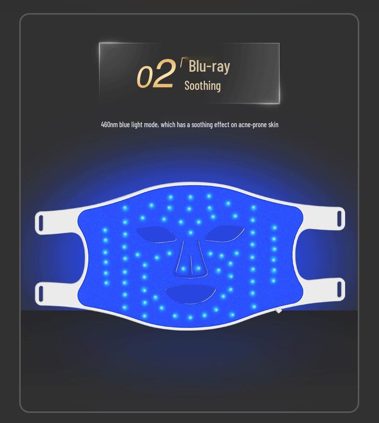 Photon LED Silicone Mask with FDA 510K Approval for Infrared Light Skin Rejuvenation & Blue Spectrum Therapy