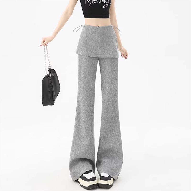 

Maternity Micro Flare Yoga Pants - Belly Friendly, Butt-Covering Casual Wear for Spring & Autumn 2026 L светло-серый