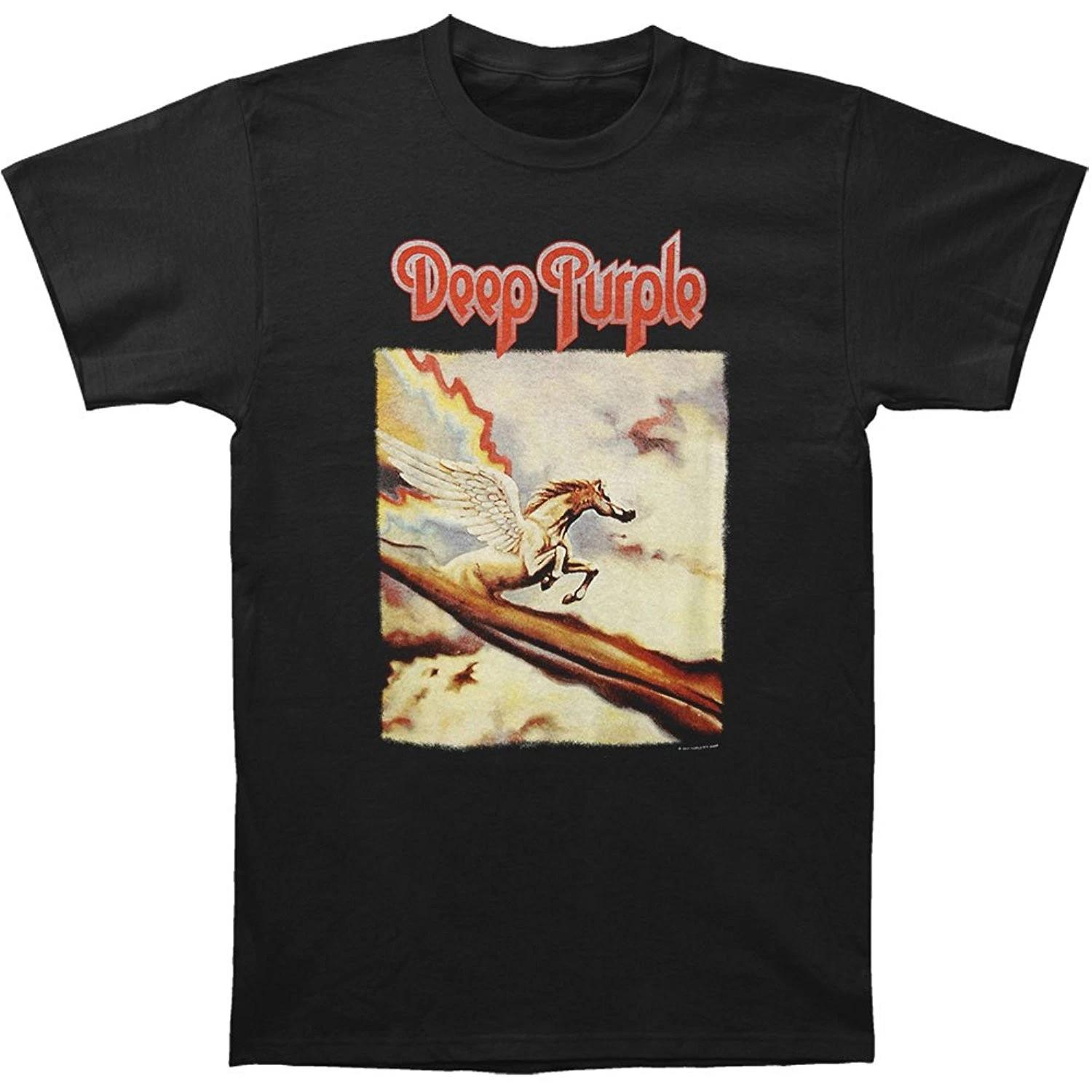 

Authentic DEEP PURPLE Storm Bringer Pegasas Flying Horse Logo T-Shirt S-2XL NEW 4XL