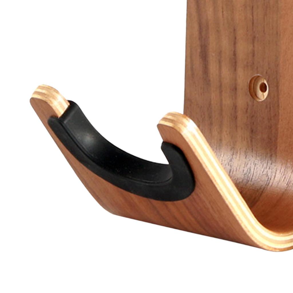 Elegantní dřevěný nástěnný háček organizér pro hudební nástroje - Jednoduchá instalace, Ne