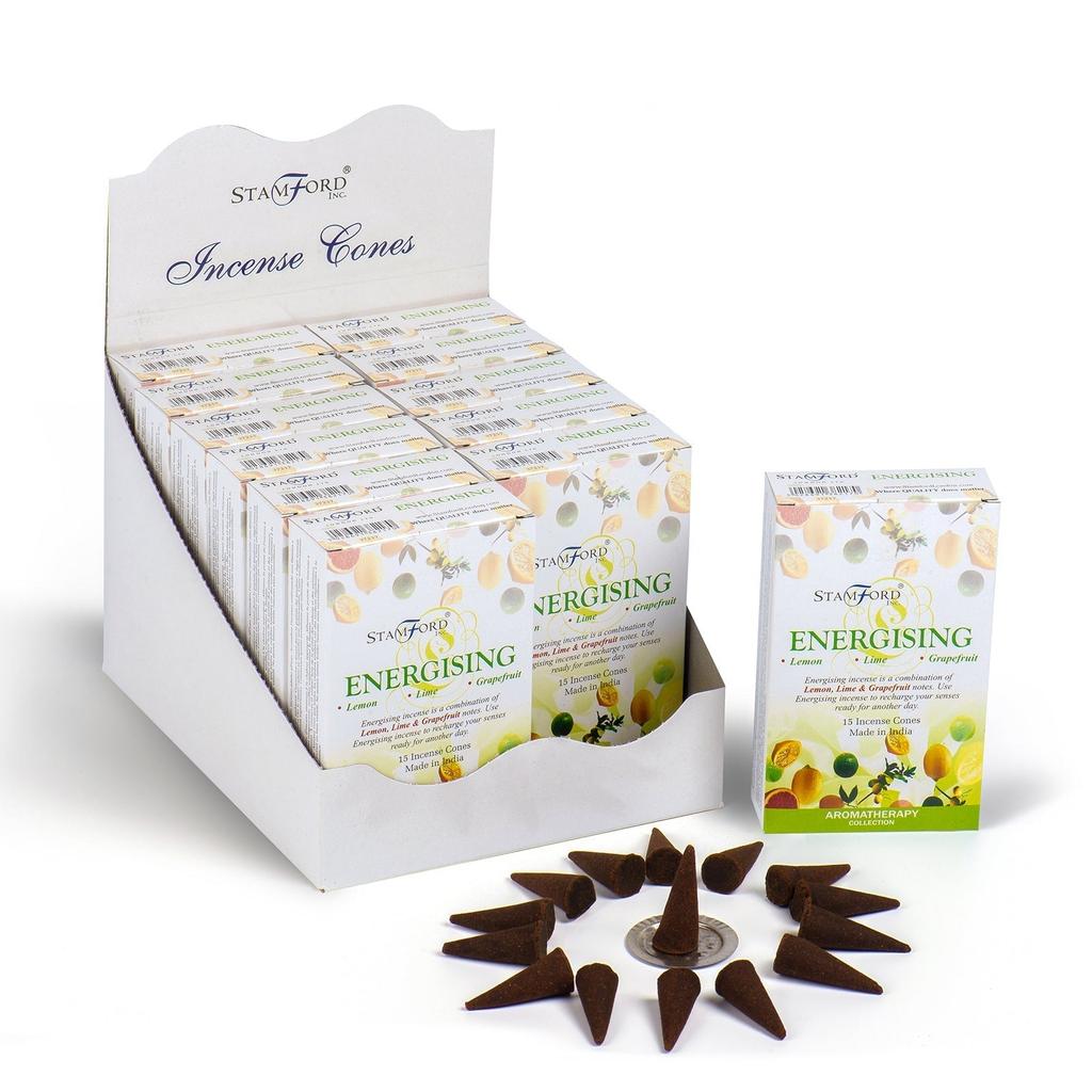 Incense Cones Energising, Pack Of 15 Stamford
