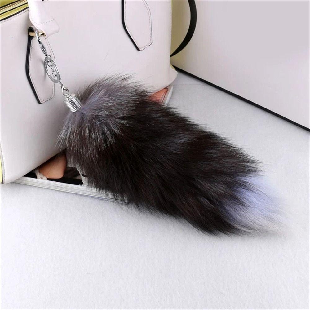 Bag Tassel Plush Fur Keyring Bag Charm Pompom Pendant Animal Tail Pendant  Couple Gifts