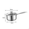 Milk Pan Soup Multifunction Pot Easy To Clean Saucepan with Cover for Home Hotel