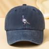 A Unisex Fashion Baseball Cap with Pigeon Print a Classic Retro Washed Outdoor Lightweight Curved Brim Cap Suitable for Outdoo