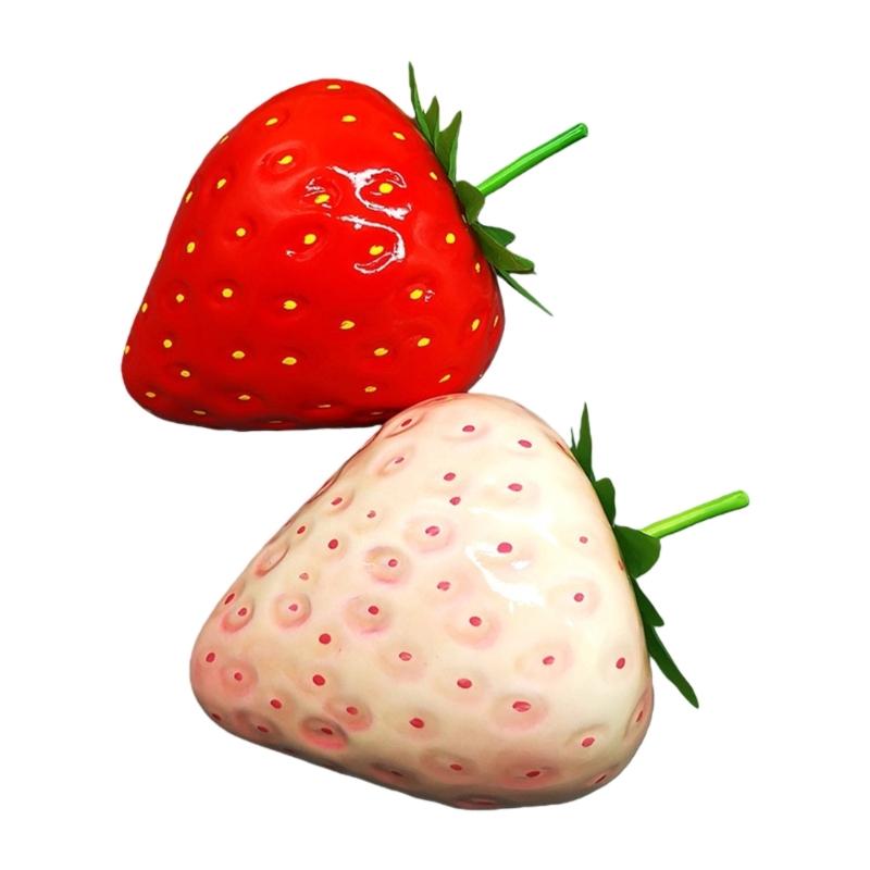 Artificial Strawberry Fruit Decoration Crafted From Solid Materials Ideal For Festival Event Creative Displays And Household Styling Portable