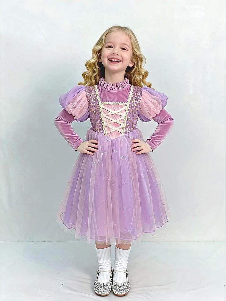 Elsa Princess Dress for Girls - Spring/Autumn Birthday Puffy Skirt