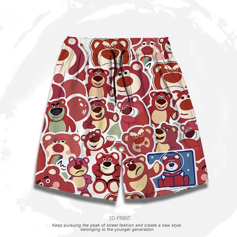 Men's Quick-Dry Casual Beach Shorts - Loose Fit, Ice Silk Swimming Trunks, Five-Point Length.