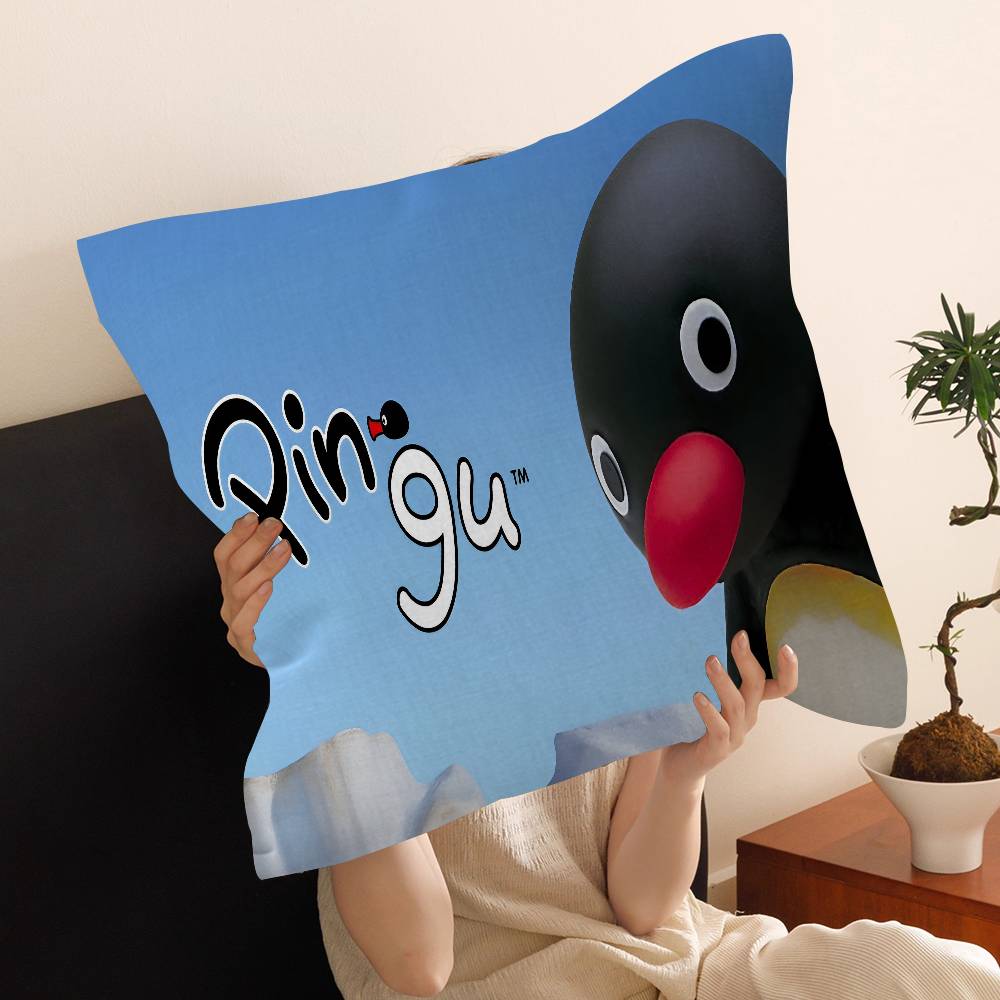 Cartoon P-Pingu P-Penguin Film Personalized picture text home decorative pillows Household Gifts 45x45cm