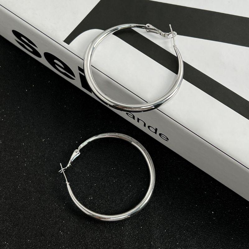 

Крутые женские серьги-пусеты «Серебряные круги Кансая» Pair of ~ Silver Needles