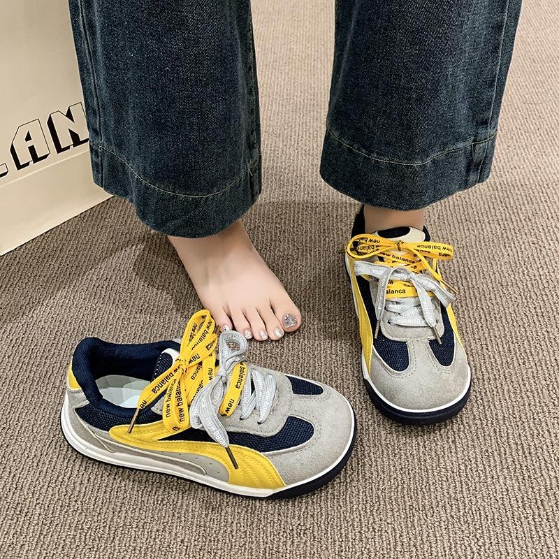 2025 Autumn German Training Shoes Women's New Versatile and Lightweight Casual Board Shoes Platform Running Shoes Breathable Mesh Sneakers
