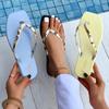Fashion 2025 Flip-flops Women's Summer Slippers Women's Flat Shoes Outer Wear Fashion Clip-on Soft Bottom Beach Sandals and Slippers