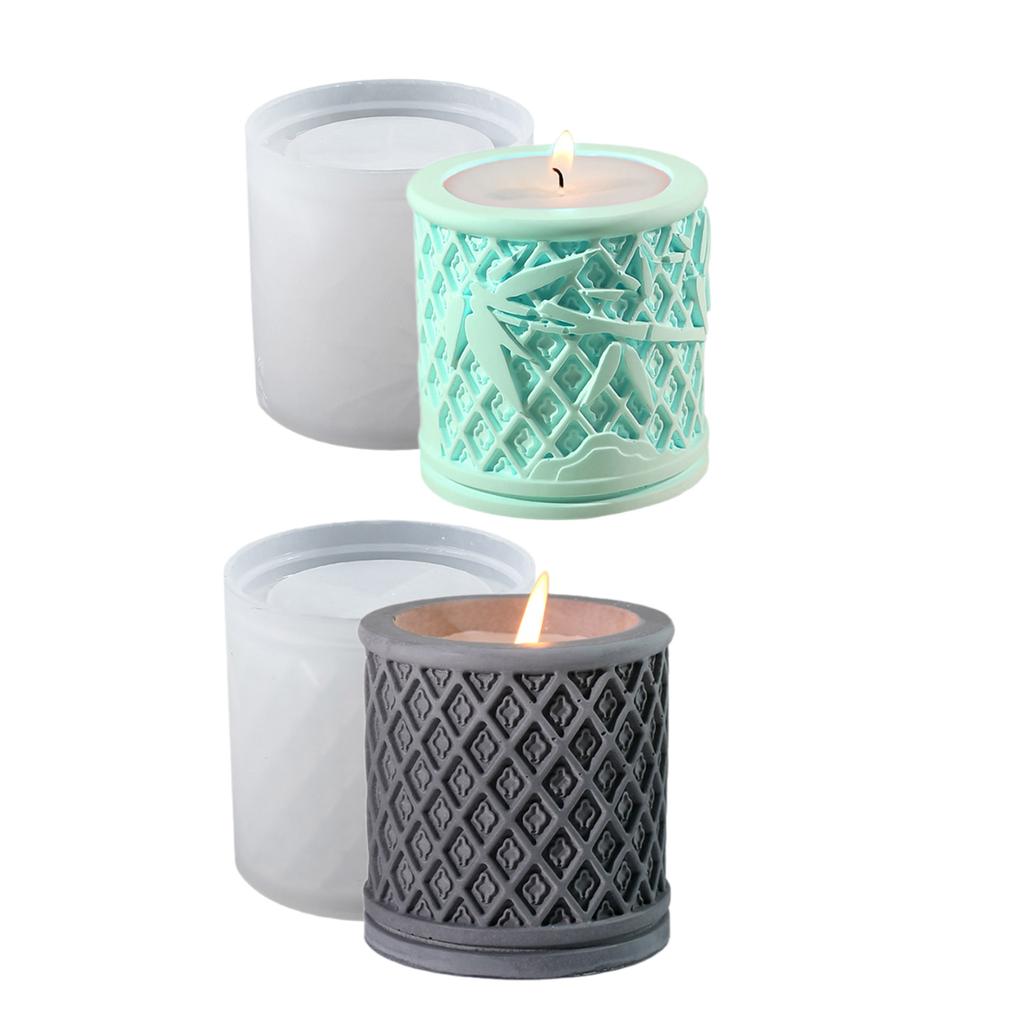 Bamboo Pen Holder Silicone Molds Resin Crafting Moulds Desk Organizers Moulds Silicone Storage Jar Molds for Pen Holder
