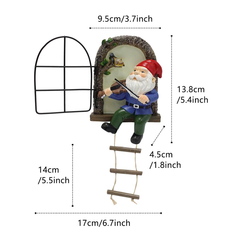 Resin Handicraft Piano Iron Window Hanging Tree Decoration Courtyard Trunks Statue