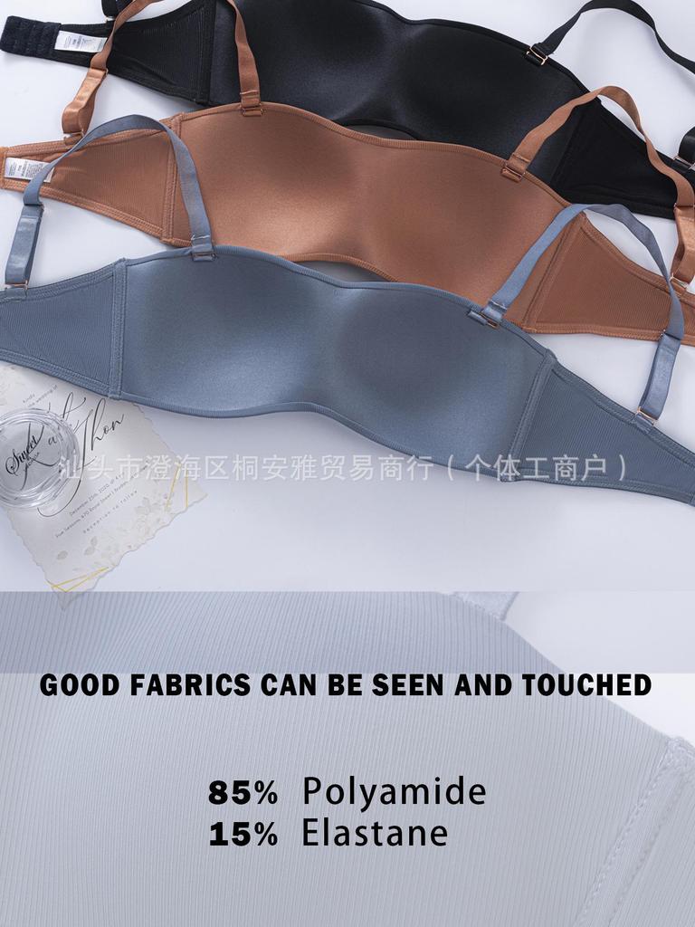 Bandeau Anti-Dérapant Sans Bretelles Exclusif Transfrontalier: Soutien-gorge sans fil, invisible et sans coutures