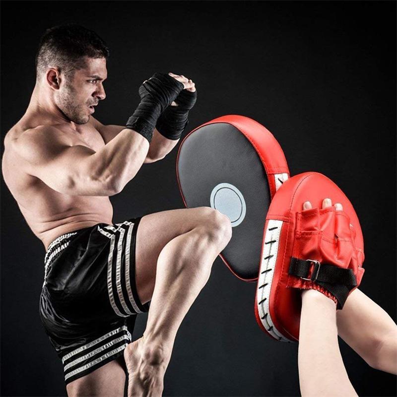 2 Stück Gebogene Boxsäcke Taekwondo Muay Thai Karate Erwachsene Kinder Pu Trainingspratzen Pads Boxausrüstung Fokus Sandsäcke