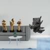 Resin Thinker Statues Abstract Art Sculptures Decorative Bookend Book Holder Tabletop Crafts for