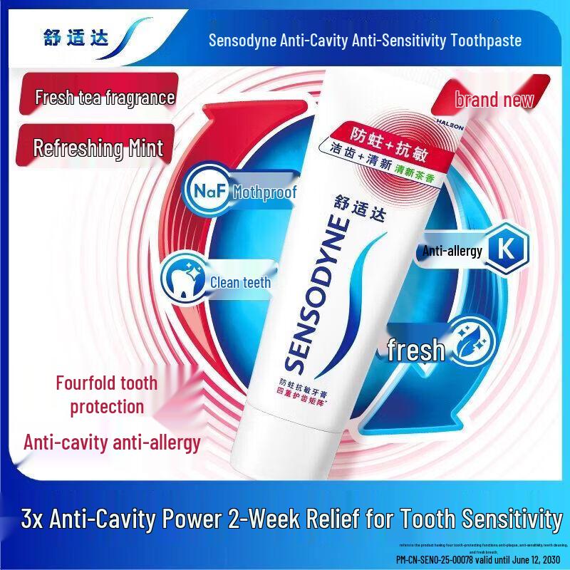 Sensodyne Anti-Cavity & Sensitivity Toothpaste & Jieting Sanitary Napkins Bundle