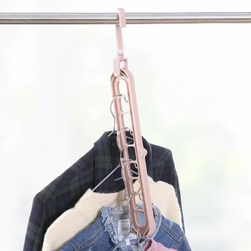 1PC Space-Saving 9-Hole Clothes Hanger for Closet Organizer Clothing Rack Home Storage Pants Hanger and Wardrobe Organization