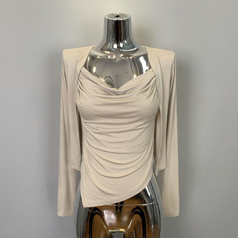 Korean Dongdaemun Fashion Two-Piece Set: Slimming Camisole & Long-Sleeve Cardigan