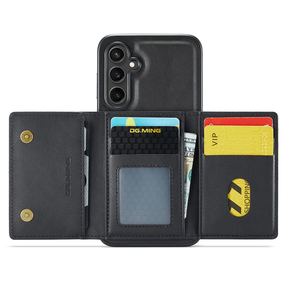 DG.MING M5 Series For Samsung Galaxy S25+ Case Detachable Magnetic Leather Phone Cover with Card Slots