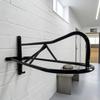 Wall-Mounted Saddle Rack Horizontal Bar Black Metal Space Saving