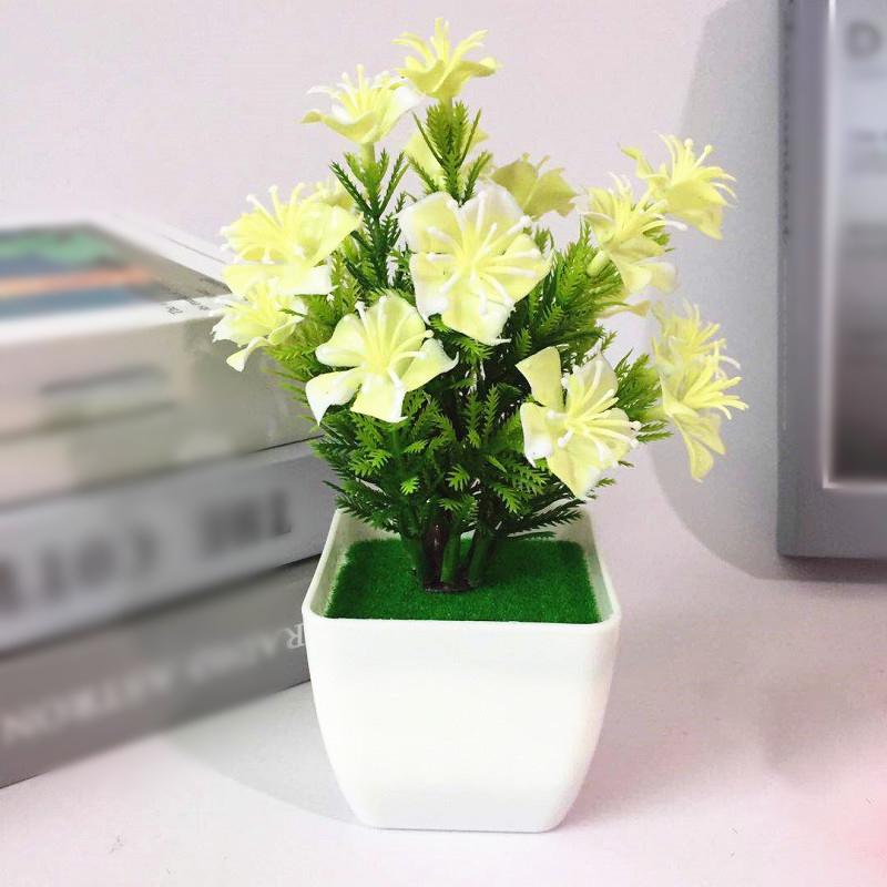2019 New Artificial Bonsai Potted Wedding Craft Lifelike Office Plant Simulated Decoration Display Flower Home