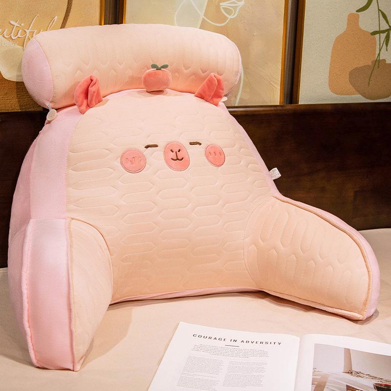 

LIUSHADUOLA Latex Reading Pillow | Head Cushion with Large Back Support,Soft Cover,Lumbar Support, Removable,Warm/solf