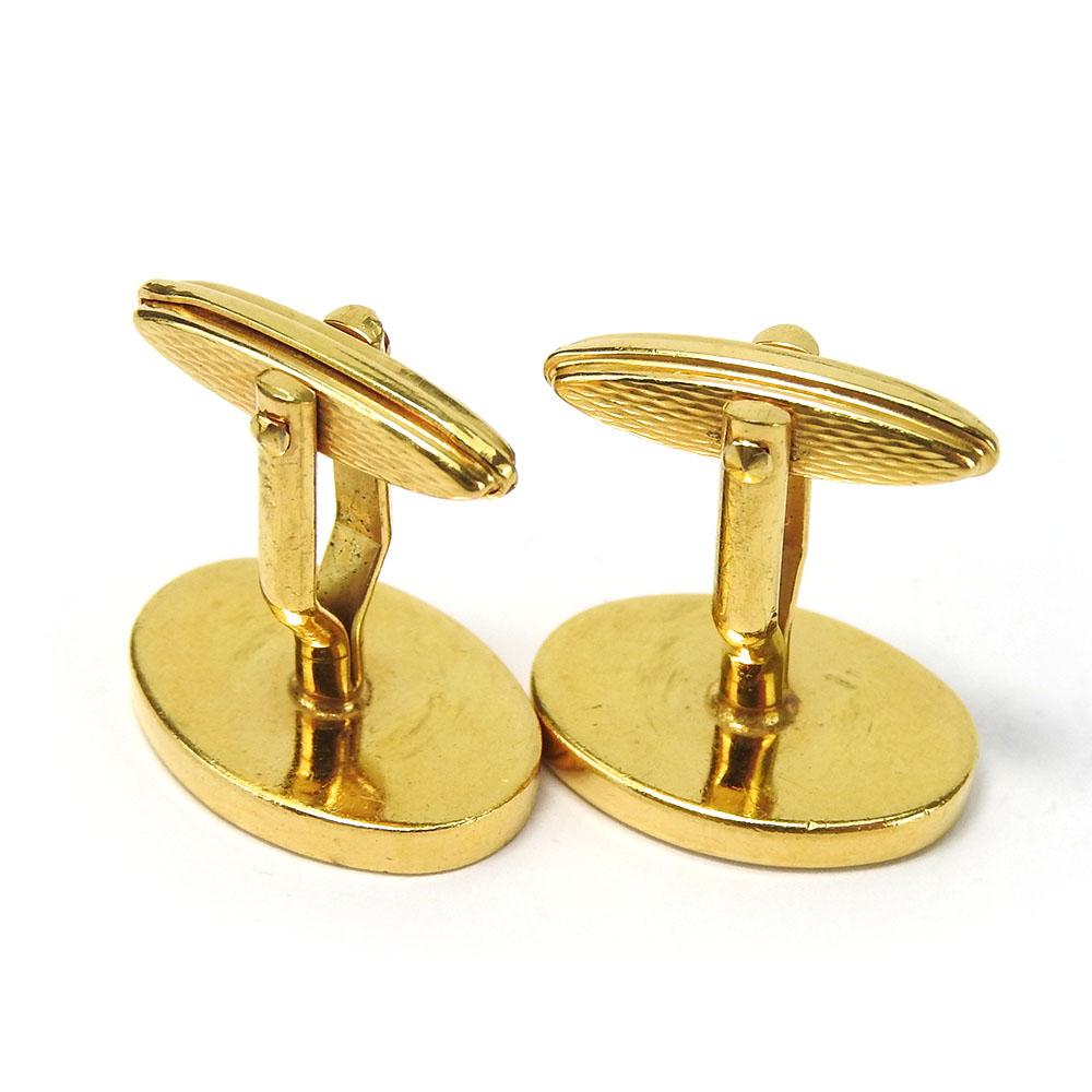 Used Dunhill Cuffs Metal Gold Gold Plating