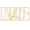 Female Art Wall Decoration Minimalist Modern Iron Art Innovative Metal Line Wall Art Decor for Livin